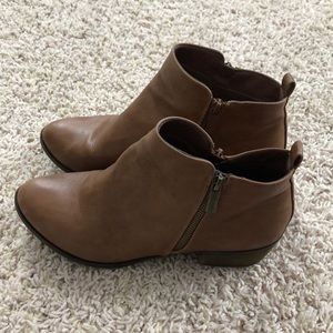 Tan booties